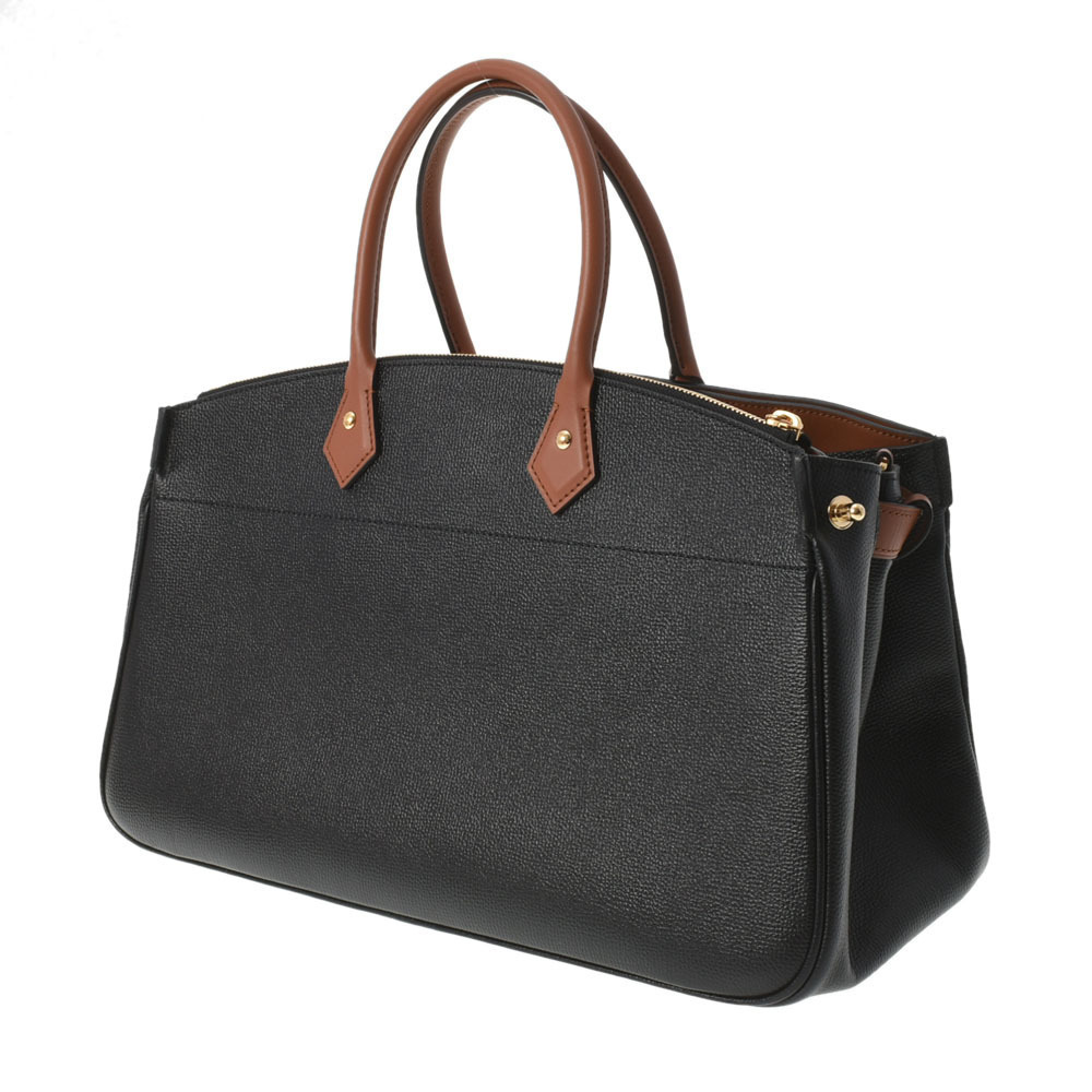 Louis Vuitton Black Leather Handbag Allset Nicolas Brown Ghesquire Black Brown